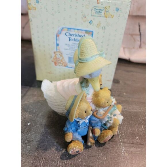 Enesco 1997 cherished Teddy friends of a feather flock together 154016 Decor fig - Picture 2 of 5